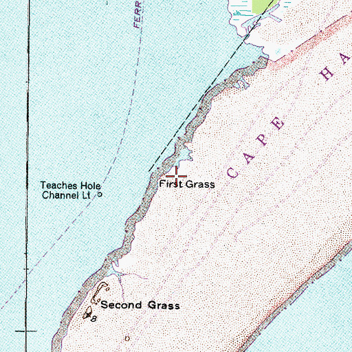 Topographic Map of First Grass, NC