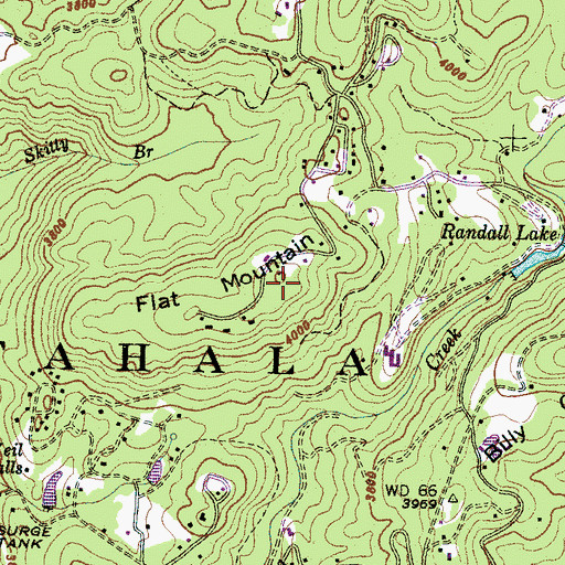 Topographic Map of Flat Mountain, NC