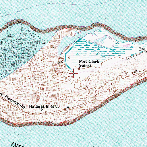 Topographic Map of Fort Clark (historical), NC