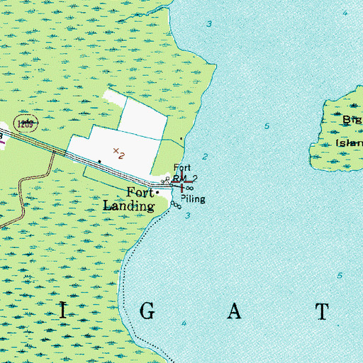Topographic Map of Fort Landing, NC