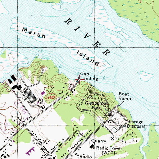 Topographic Map of Gap Landing, NC