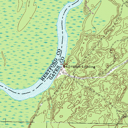 Topographic Map of Gatlington Landing, NC