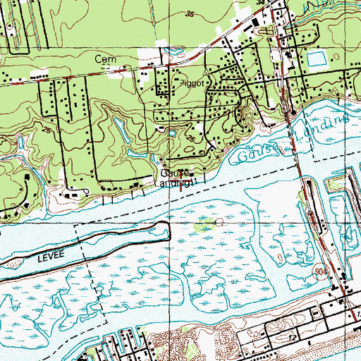 Topographic Map of Gause Landing, NC