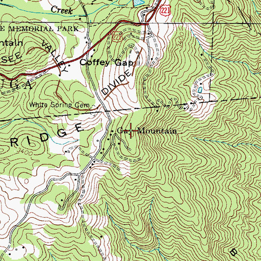 Topographic Map of Gay Mountain, NC