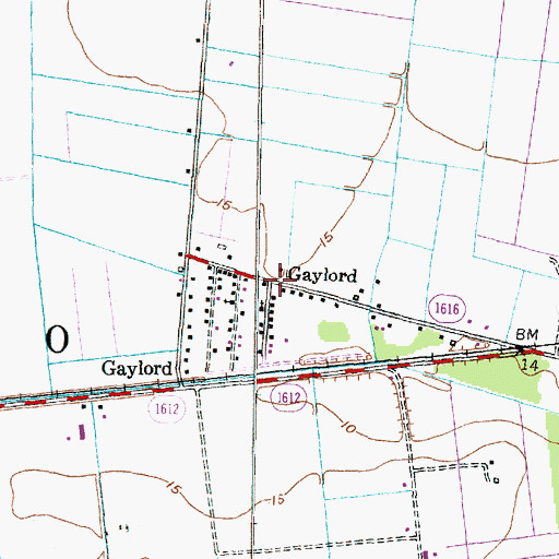 Topographic Map of Gaylord, NC