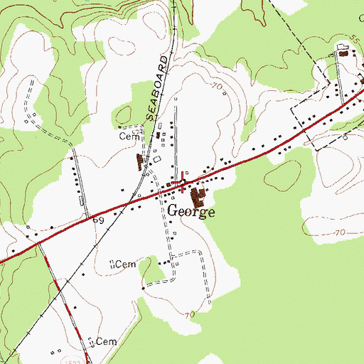 Topographic Map of George, NC