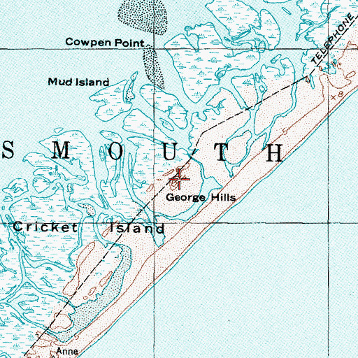 Topographic Map of George Hills, NC