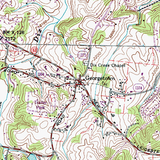 Topographic Map of Georgetown, NC