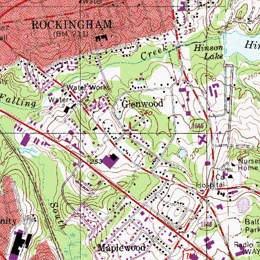 Topographic Map of Glenwood, NC