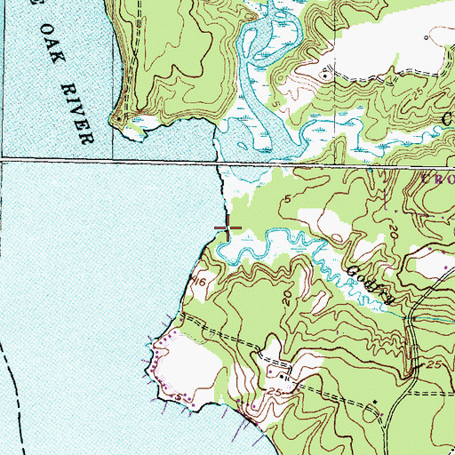 Topographic Map of Godfry Branch, NC