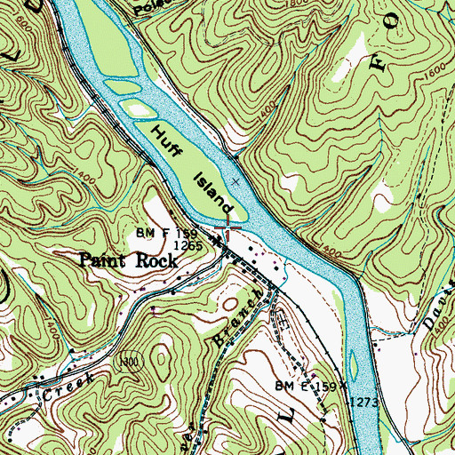 Topographic Map of Grass Creek, NC