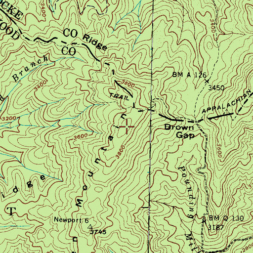 Topographic Map of Harmon Den Mountain, NC