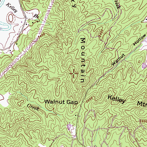 Topographic Map of Henry Mountain, NC