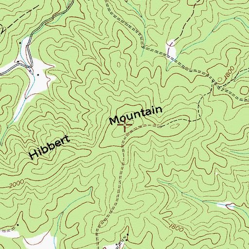 Topographic Map of Hibbert Mountain, NC