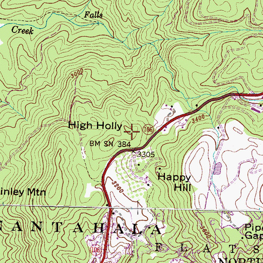 Topographic Map of High Holly, NC