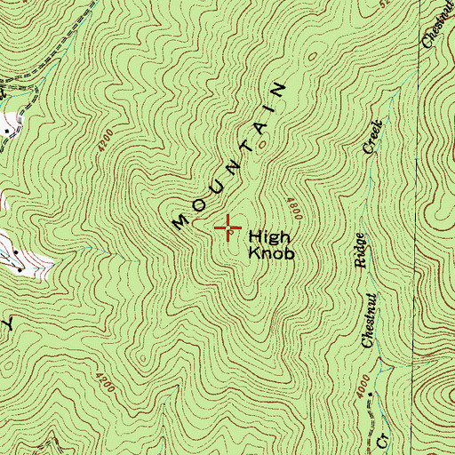 Topographic Map of High Knob, NC