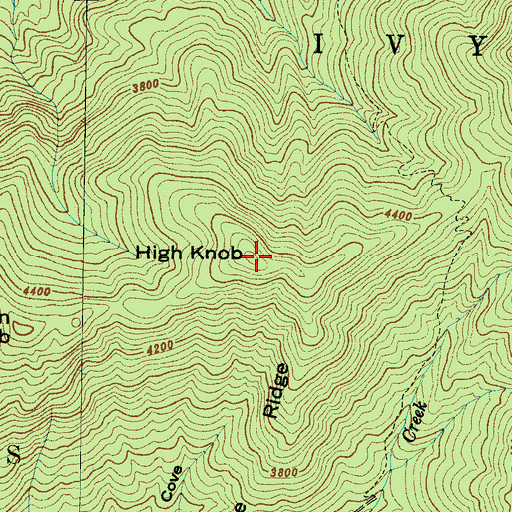 Topographic Map of High Knob, NC