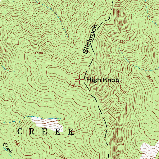 Topographic Map of High Knob, NC