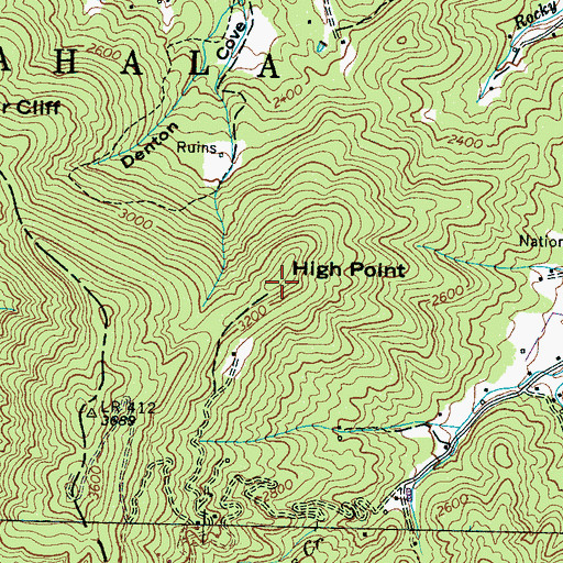 Topographic Map of High Point, NC