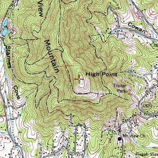 Topographic Map of High Point, NC