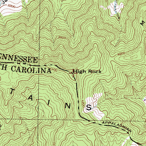 Topographic Map of High Rock, NC