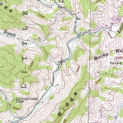 Topographic Map of High Shoal Branch, NC