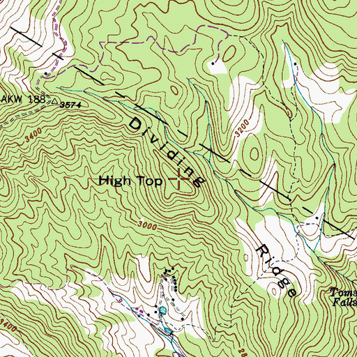 Topographic Map of High Top, NC