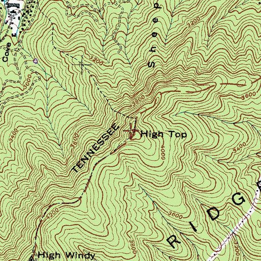 Topographic Map of High Top, NC