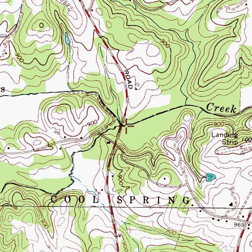 Topographic Map of Hollands Creek, NC