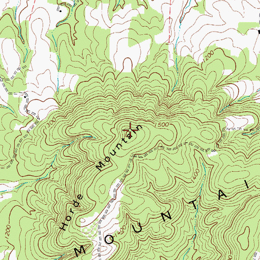Topographic Map of Horde Mountain, NC