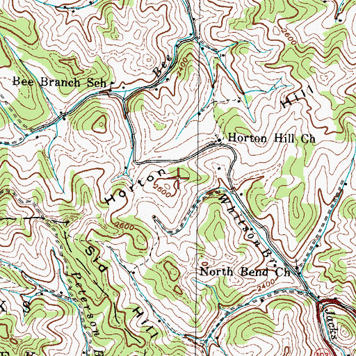 Topographic Map of Horton Hill, NC