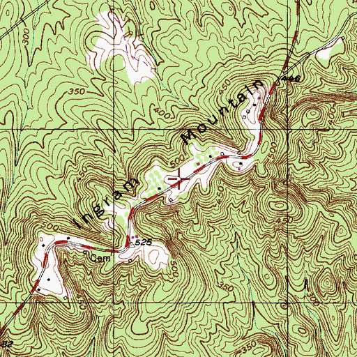 Topographic Map of Ingram Mountain, NC