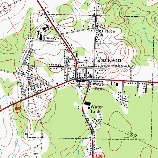 Topographic Map of Jackson, NC
