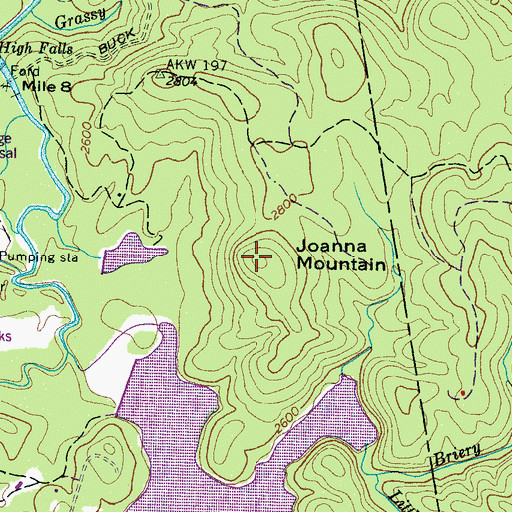 Topographic Map of Joanna Mountain, NC