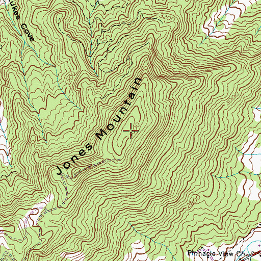 Topographic Map of Jones Mountain, NC