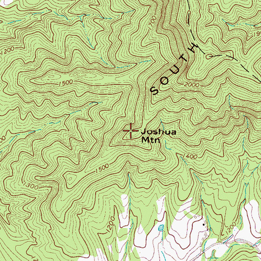 Topographic Map of Joshua Mountain, NC