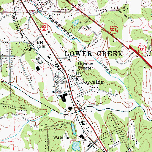 Topographic Map of Joyceton, NC