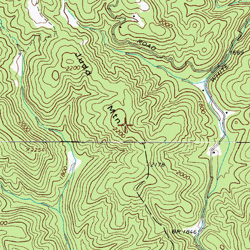 Topographic Map of Judd Mountain, NC