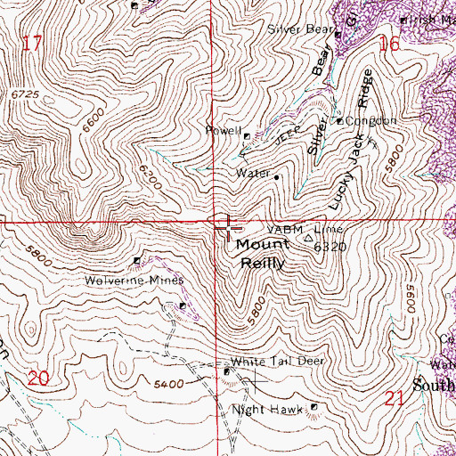 Topographic Map of Mount Reilly, AZ