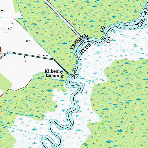 Topographic Map of Kilkenny Landing, NC
