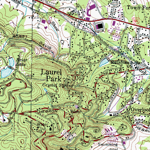 Topographic Map of Laurel Park, NC