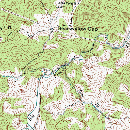 Topographic Map of Levi Branch, NC