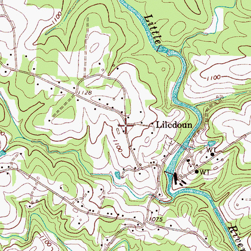 Topographic Map of Liledoun, NC