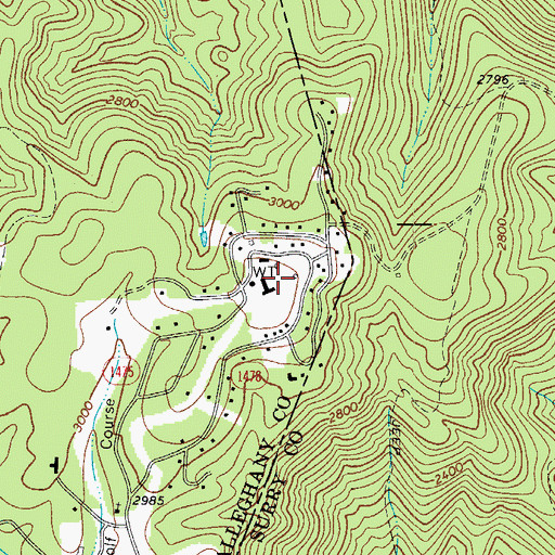 Topographic Map of Little Mountain, NC
