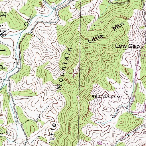 Topographic Map of Little Mountain, NC