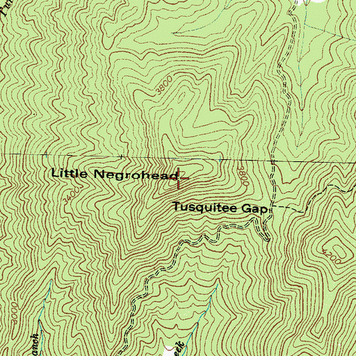 Topographic Map of Little Clay Knob, NC