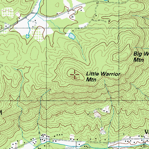 Topographic Map of Little Warrior Mountain, NC