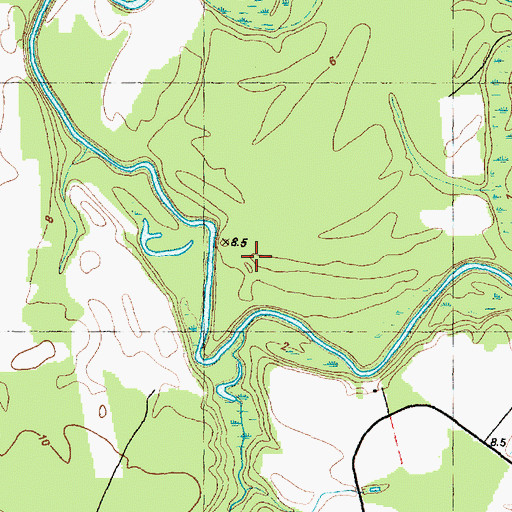 Topographic Map of Log Landing, NC