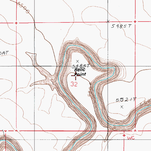 Topographic Map of Relic Point, AZ