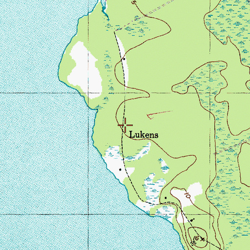 Topographic Map of Lukens, NC